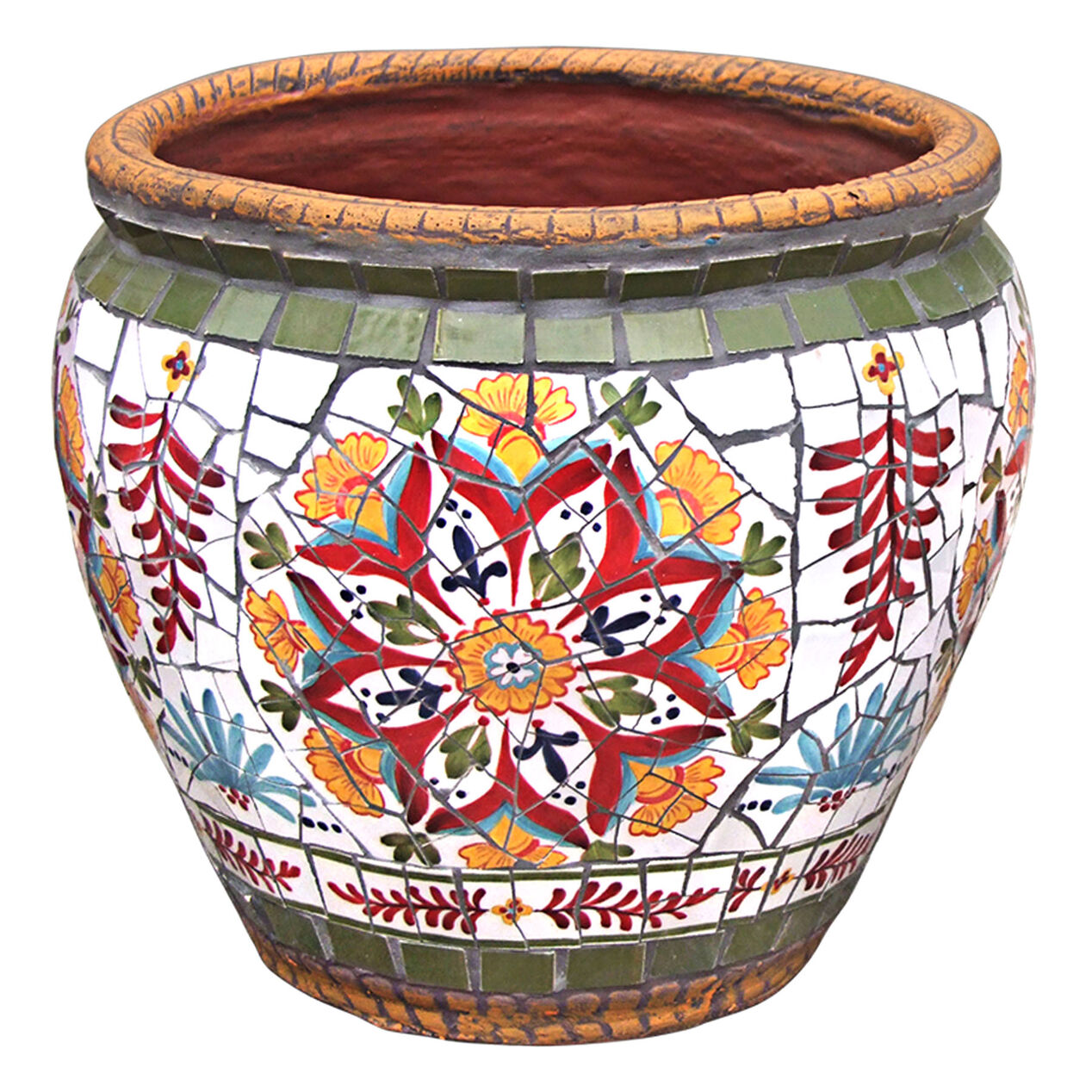 Provence Mosaic Planter, 14.5" At Home