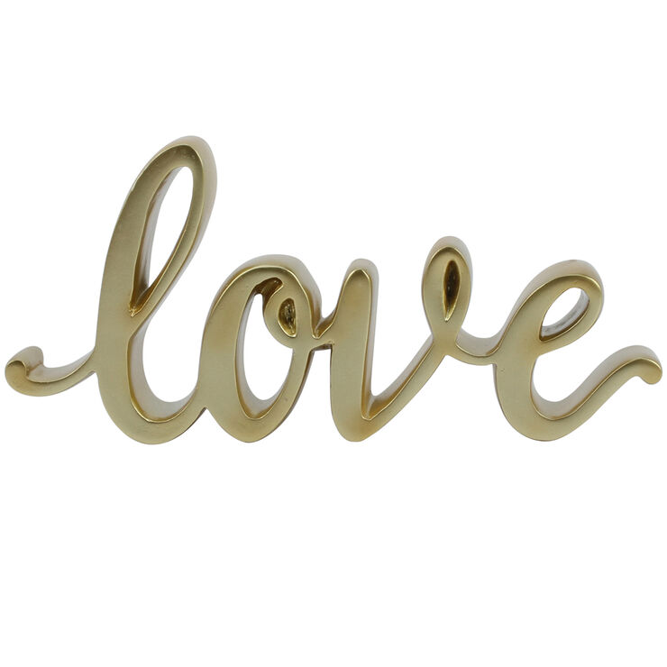 Gold Love Sign At Home