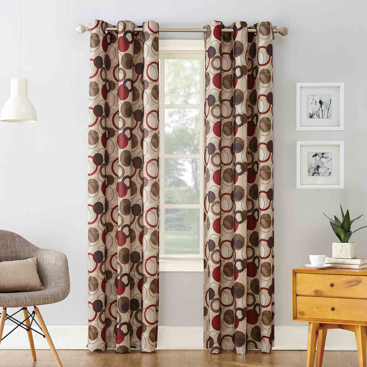 Paprika Jupiter Pattern Window Curtain Panel 84in At Home