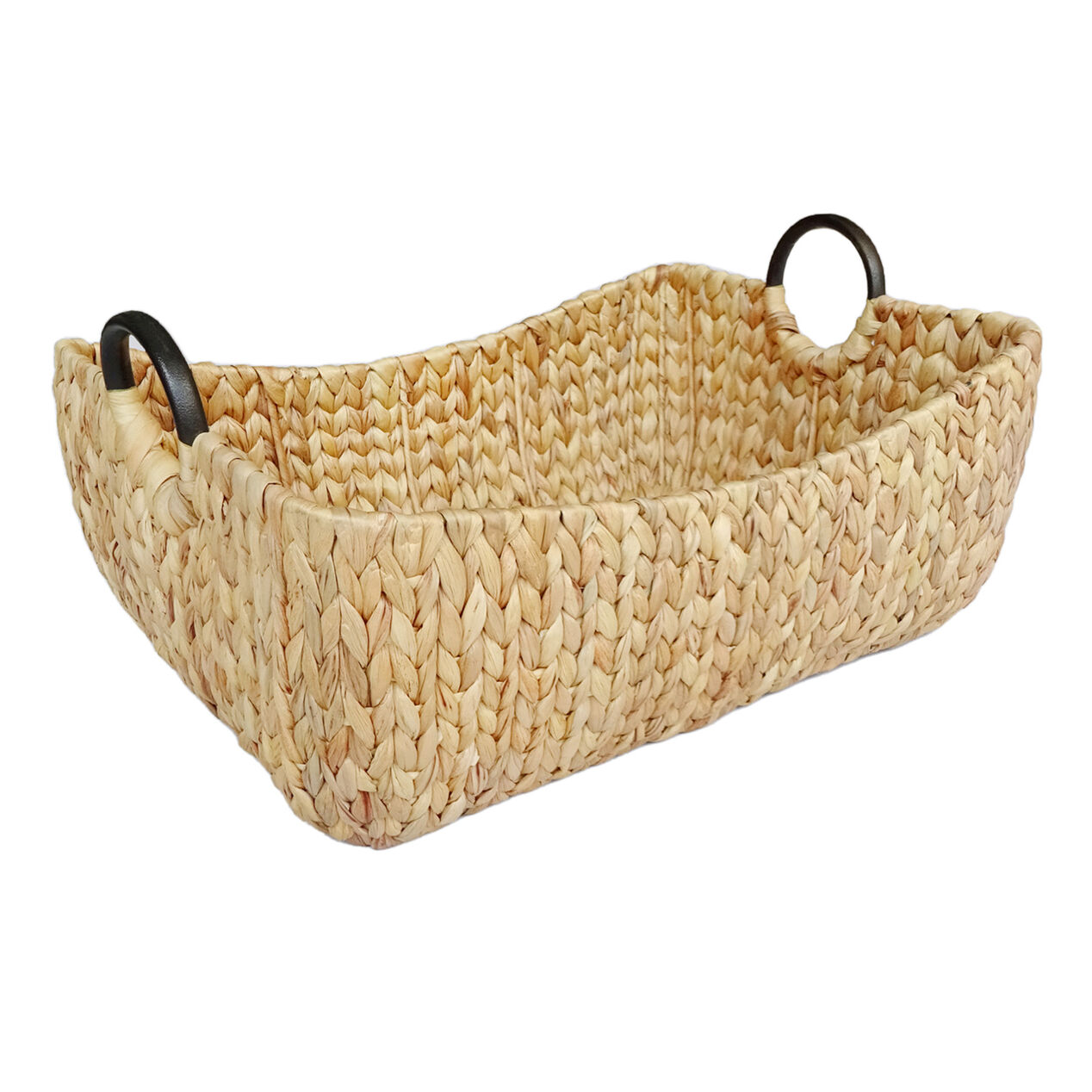 Boat Shaped Basket with Iron Handles XL At Home