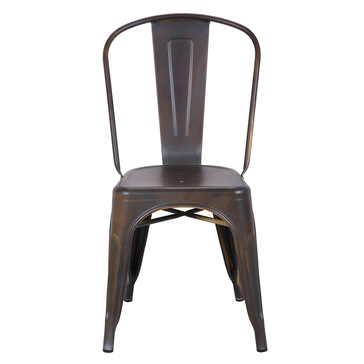 Idris Metal Dining Chair, Bronze At Home