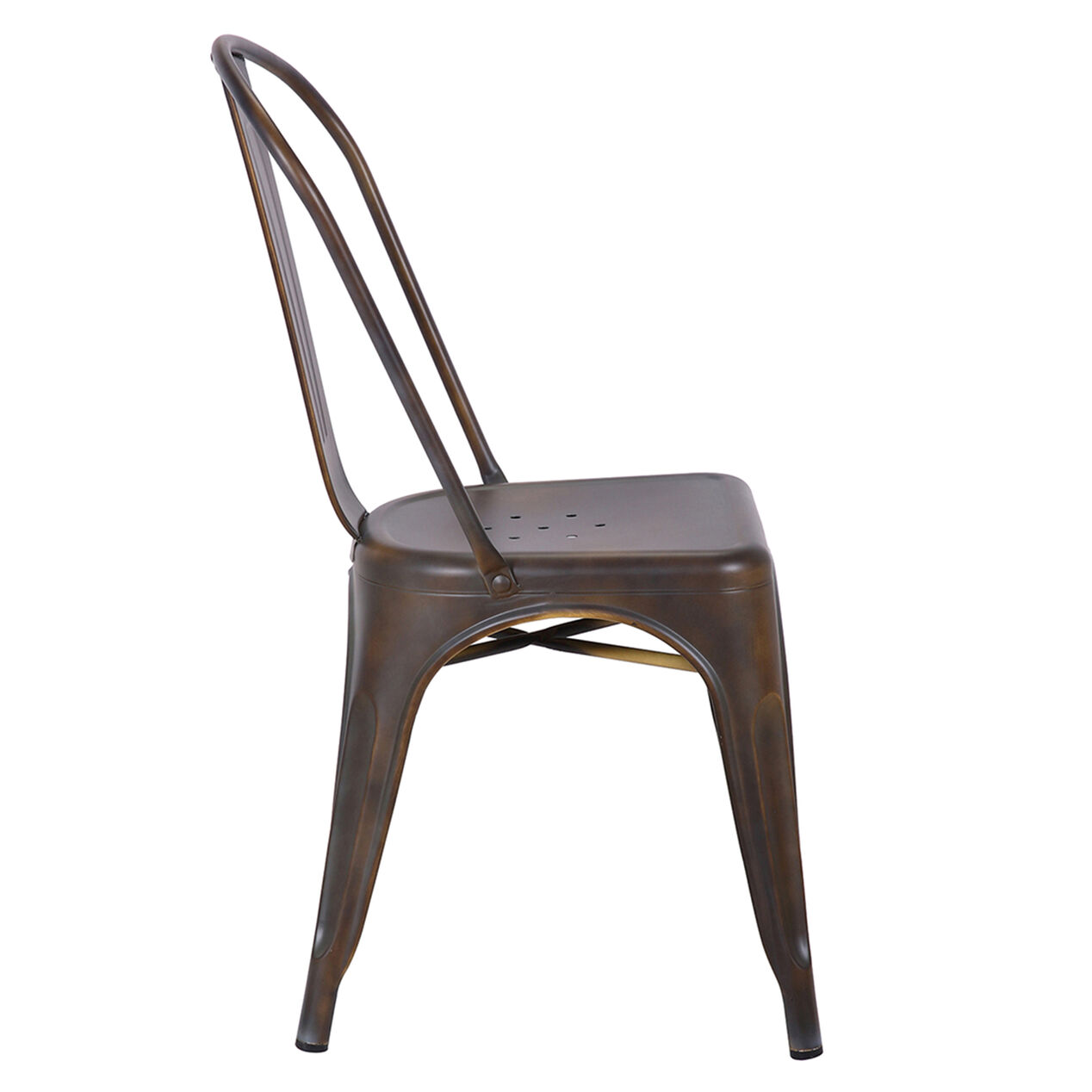 Idris Metal Dining Chair, Bronze At Home