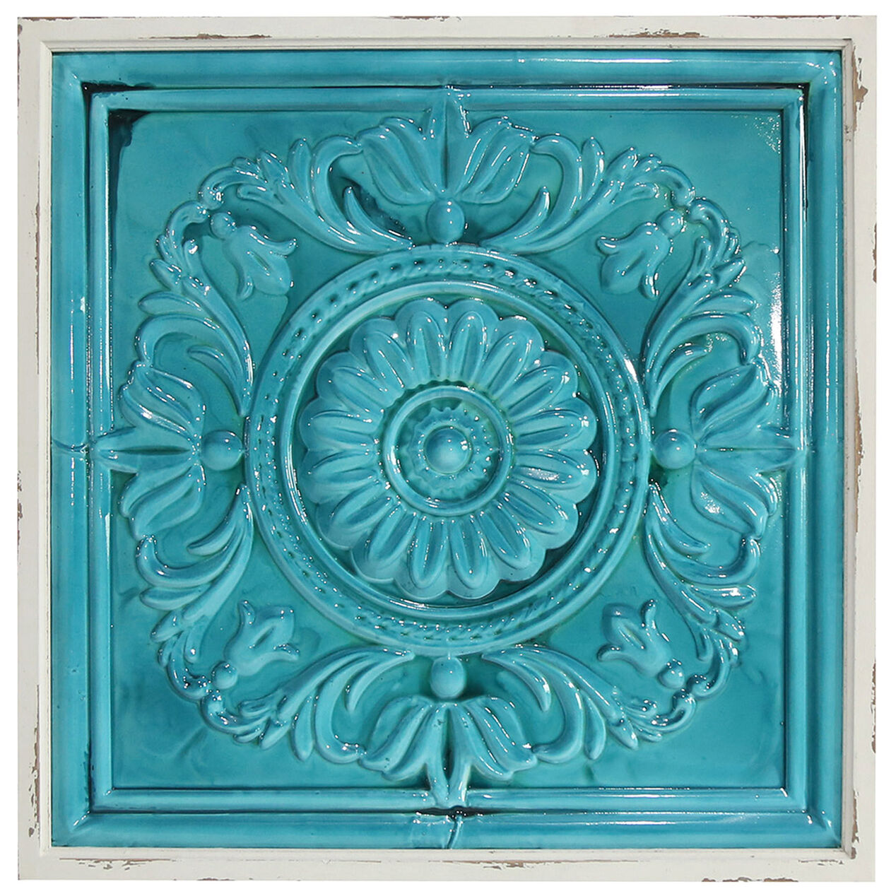 SM 26X26 EMBOSSED METAL FLOWER At Home