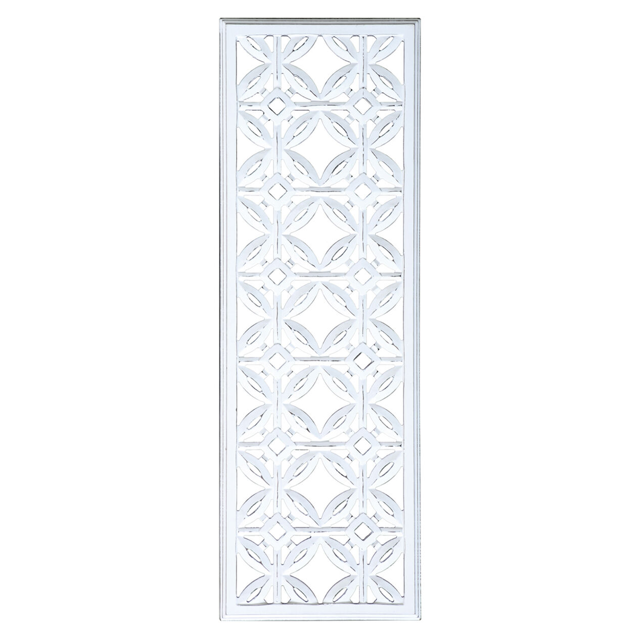 White Carved Wood Panel, 36" At Home