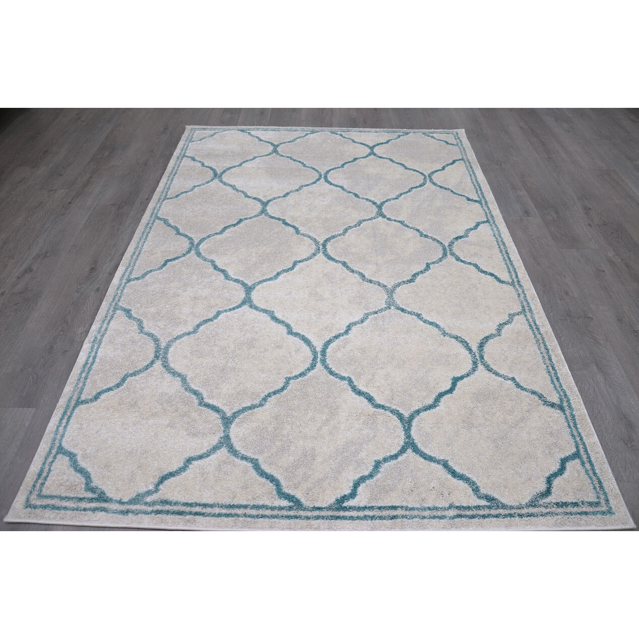B282 Blue Maya Lattice Rug 8x10 Ft At Home