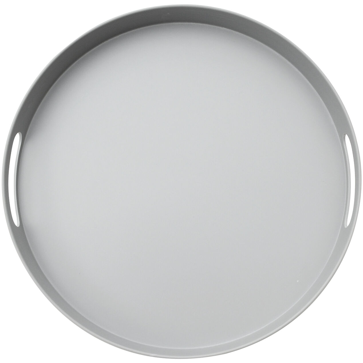 GRAY ROUND MELAMINE TRAY At Home