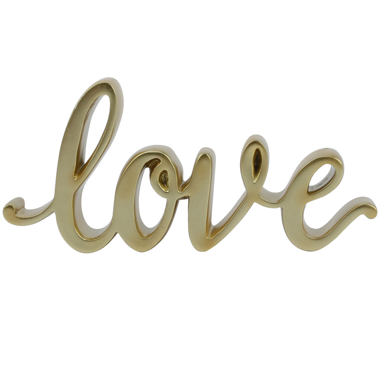 Love Sign Golden Tabletop Decor | At Home