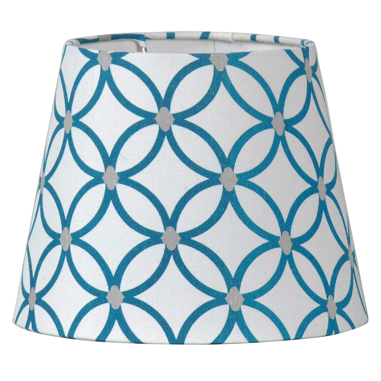 Blue and White Print Lamp Shade 7 x 10 x 8in At Home