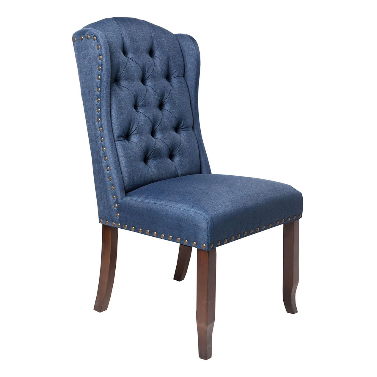 Aahmad II Azure Wingback Dining Chair At Home