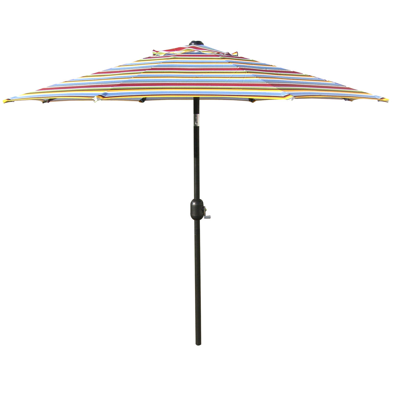 7.5 ft. Crank & Tilt Umbrella, Multicolor Stripe At Home