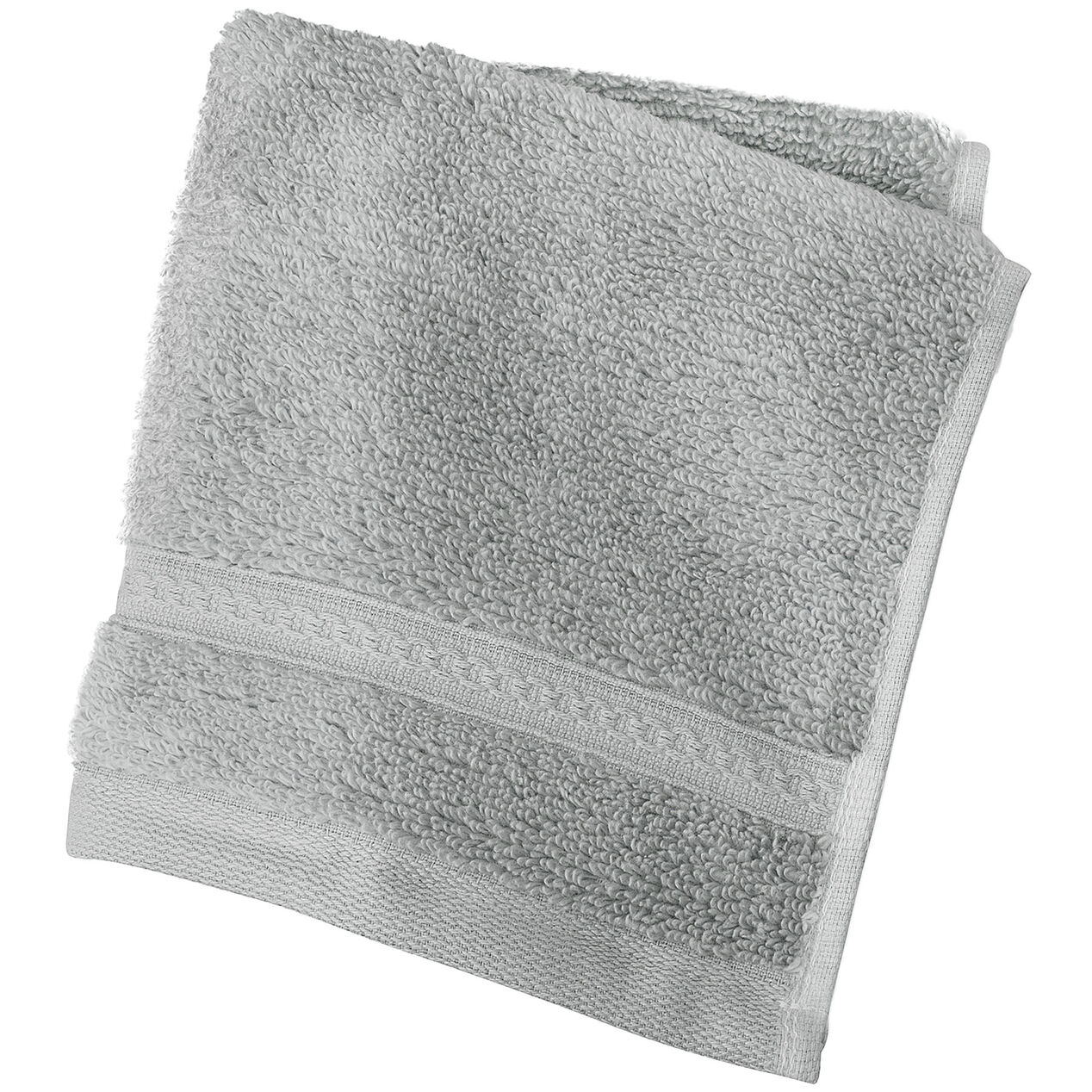 Luxury Cotton Grey Washcloth At Home