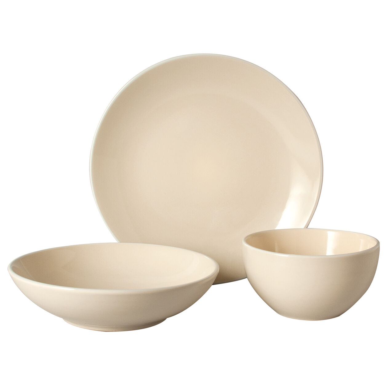 12 PC DINNERWARE SET IVORY At Home