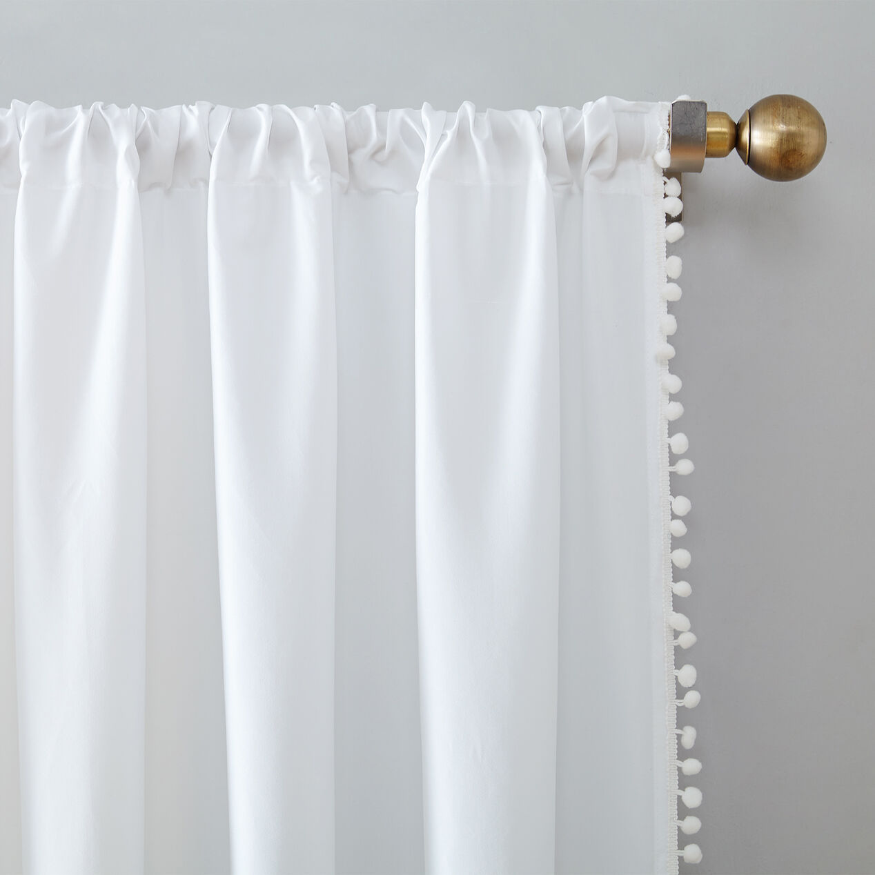 Gigi Rod Pocket White Curtains At Home