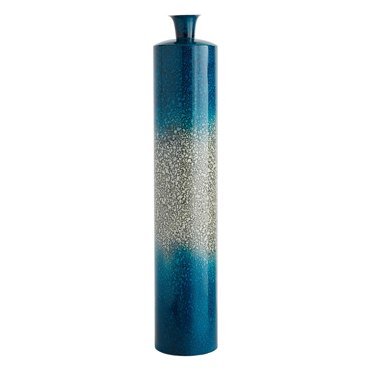 38 BLUE OMBRE METAL VASE At Home