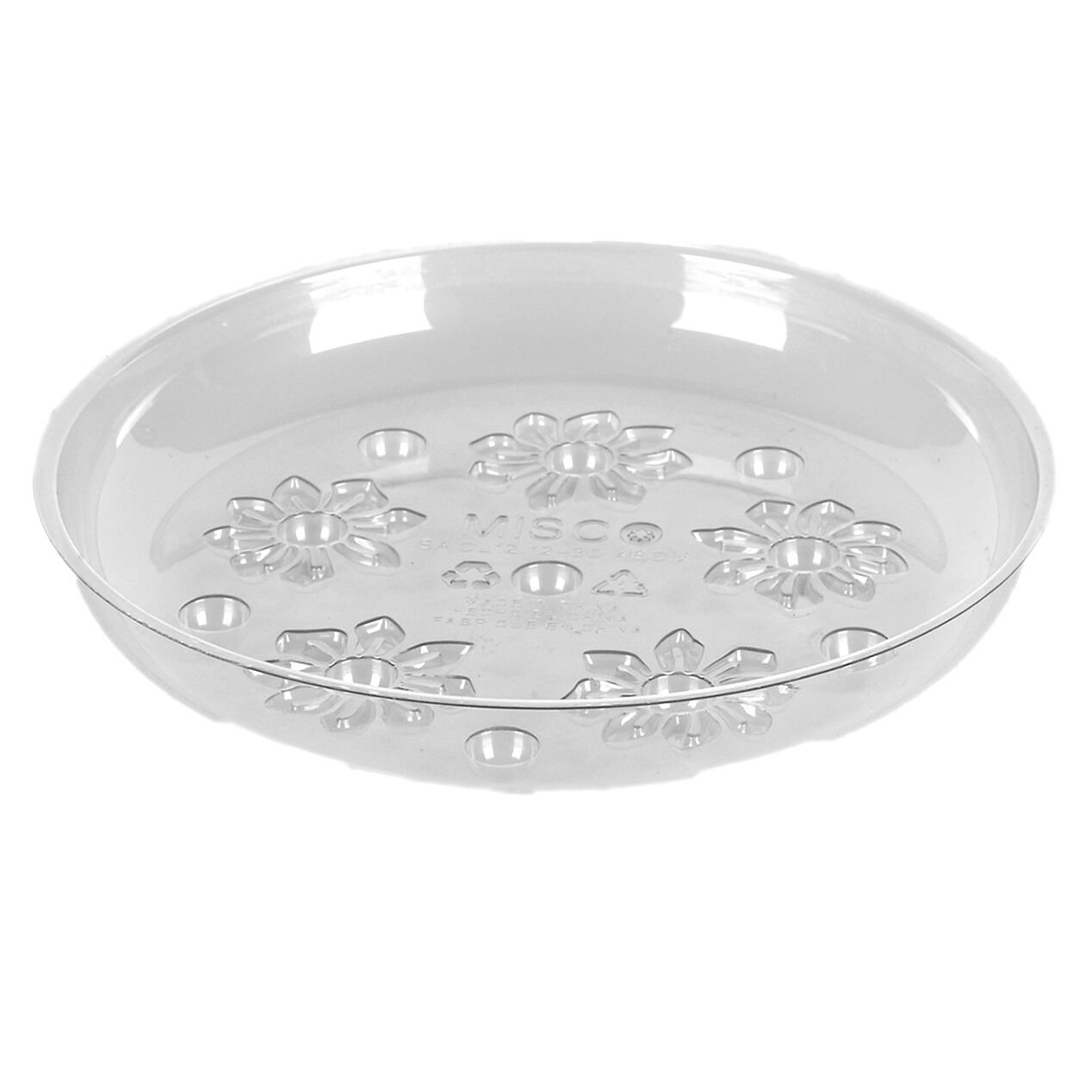 10in Clear Floral Plastic Saucer At Home