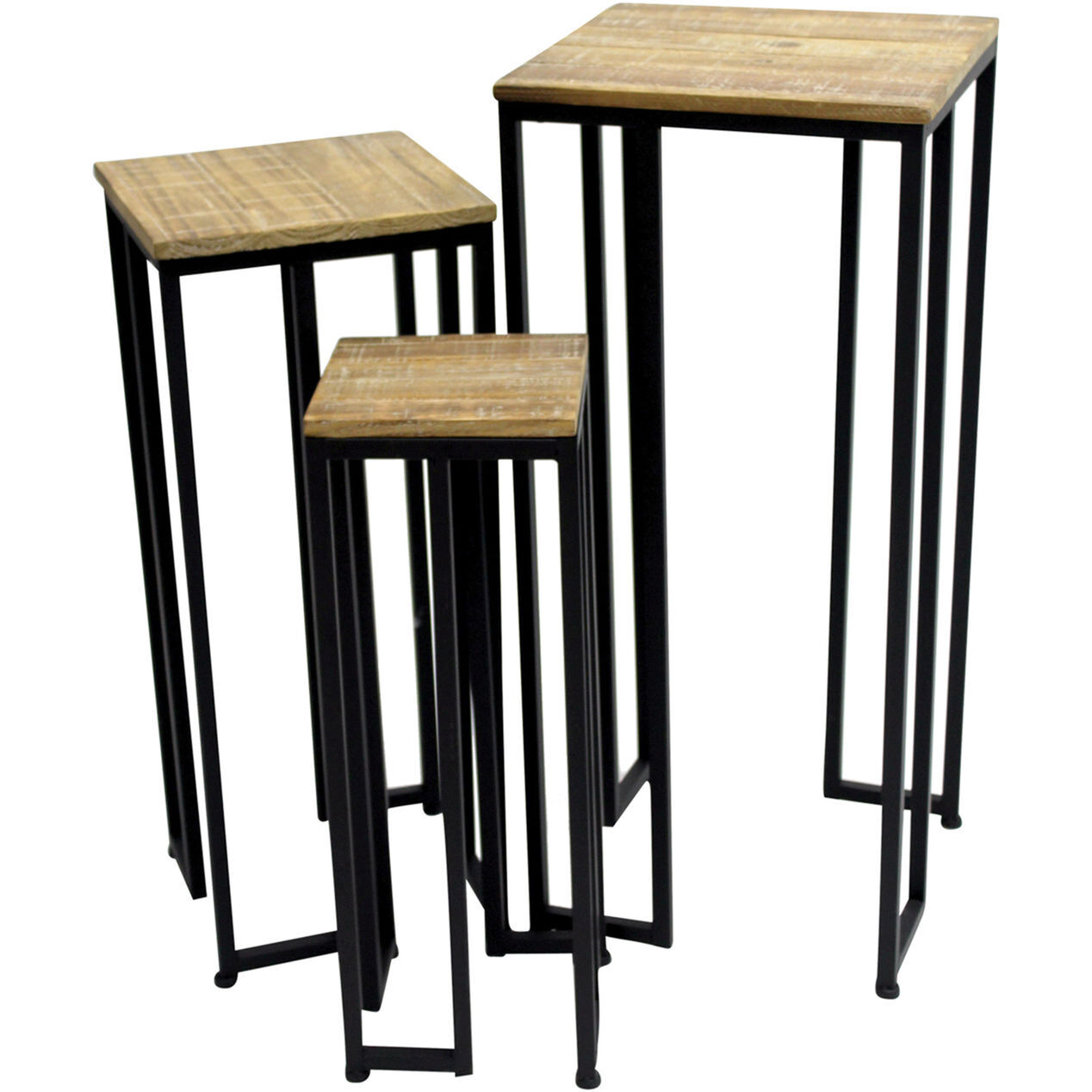 Wood/Metal Plant Stand, 22.8" At Home