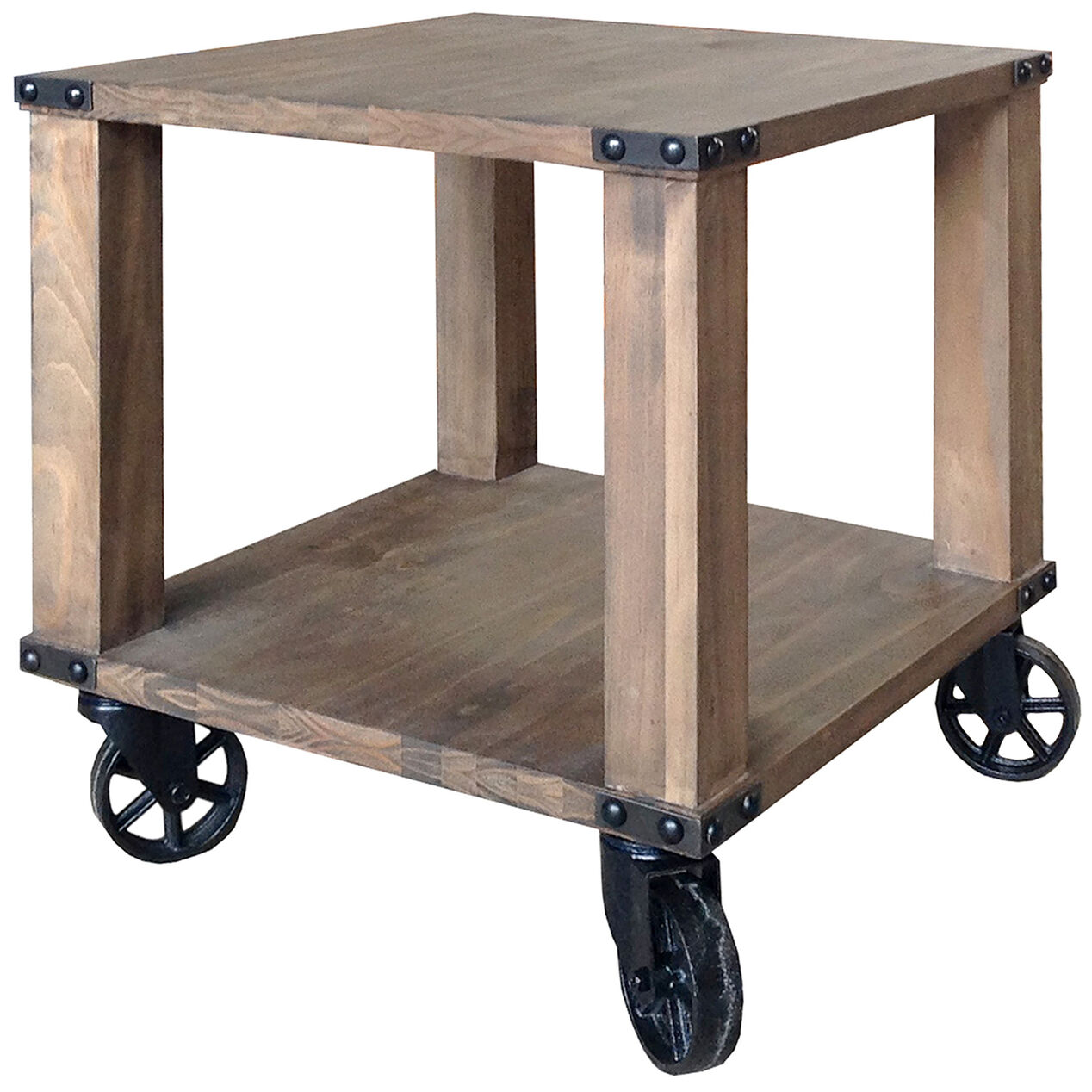 Shanty2chic Industrial Square Rolling Table At Home