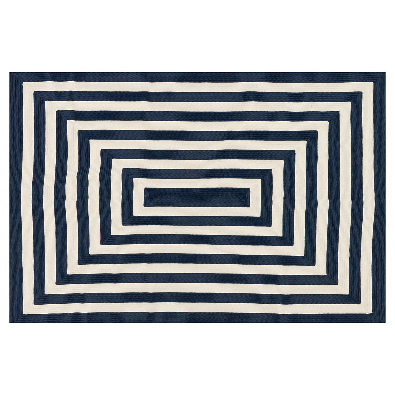 Navy/White Rug 7.6x9.6 in. At Home