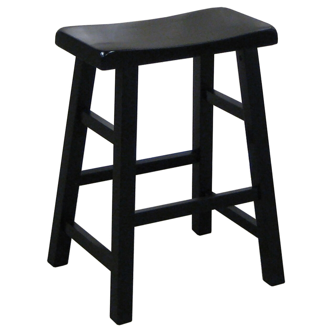 Black Saddle Barstool 24in At Home