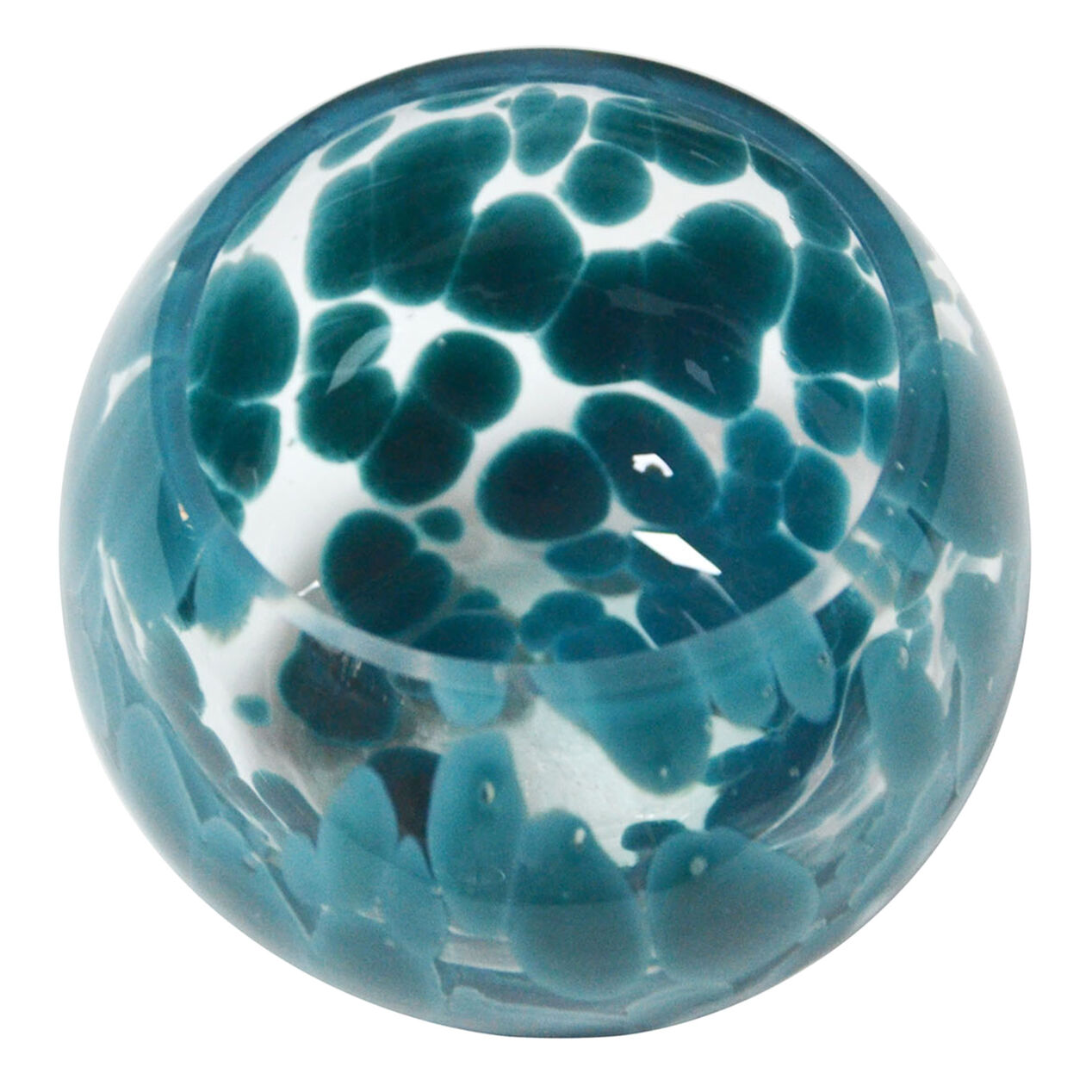 Teal Glass Votive Holder, 4" At Home