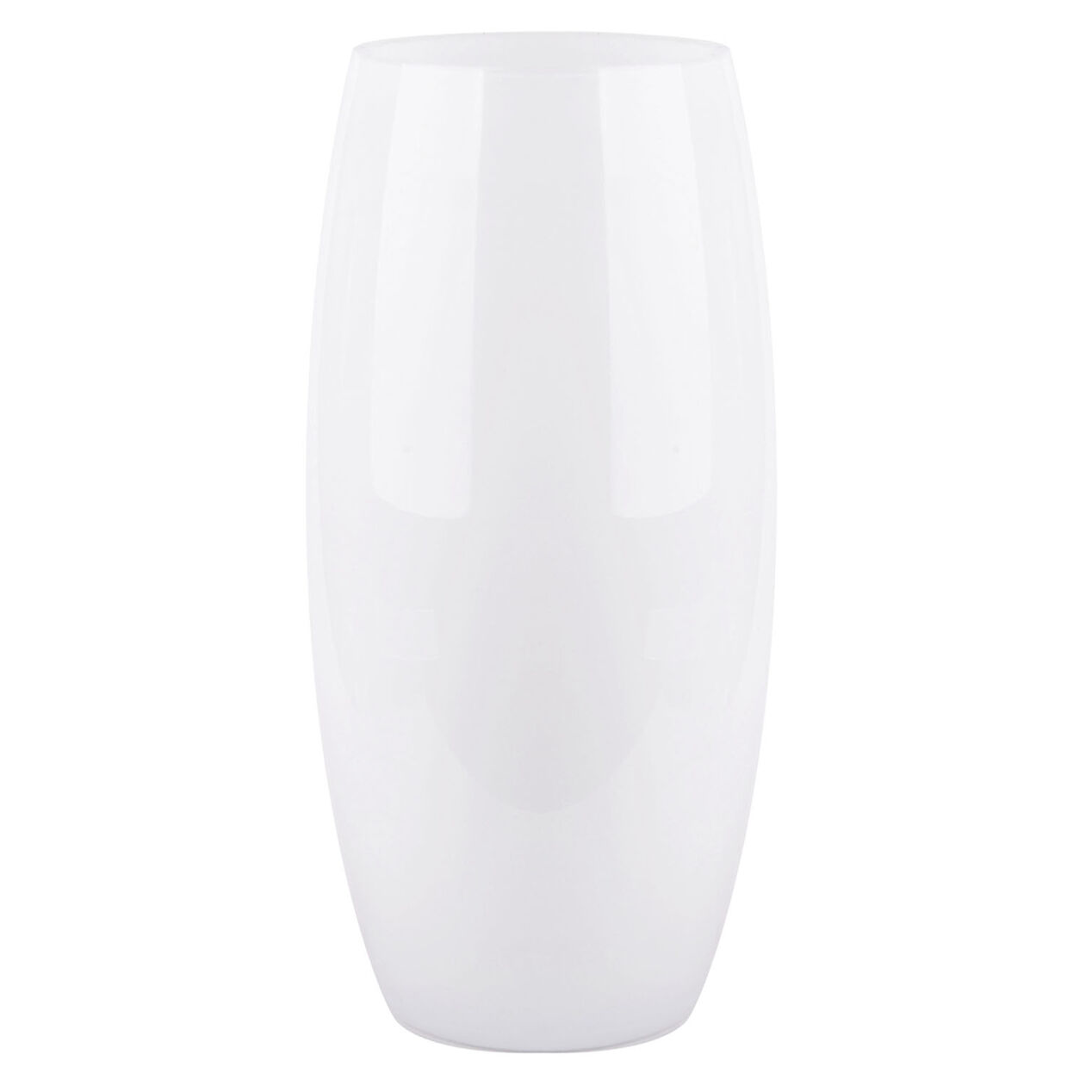 14.4IN WHITE GLASS VASE At Home