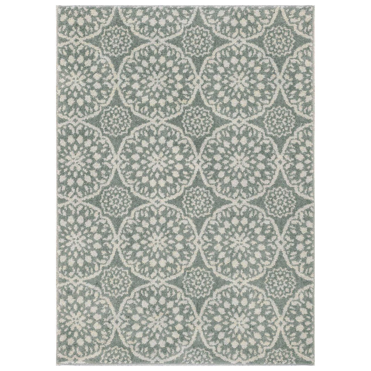 2 Piece Rug Set 3 9 X 5 1 10 5 X 3 4 Green Ivory Medallion At Home