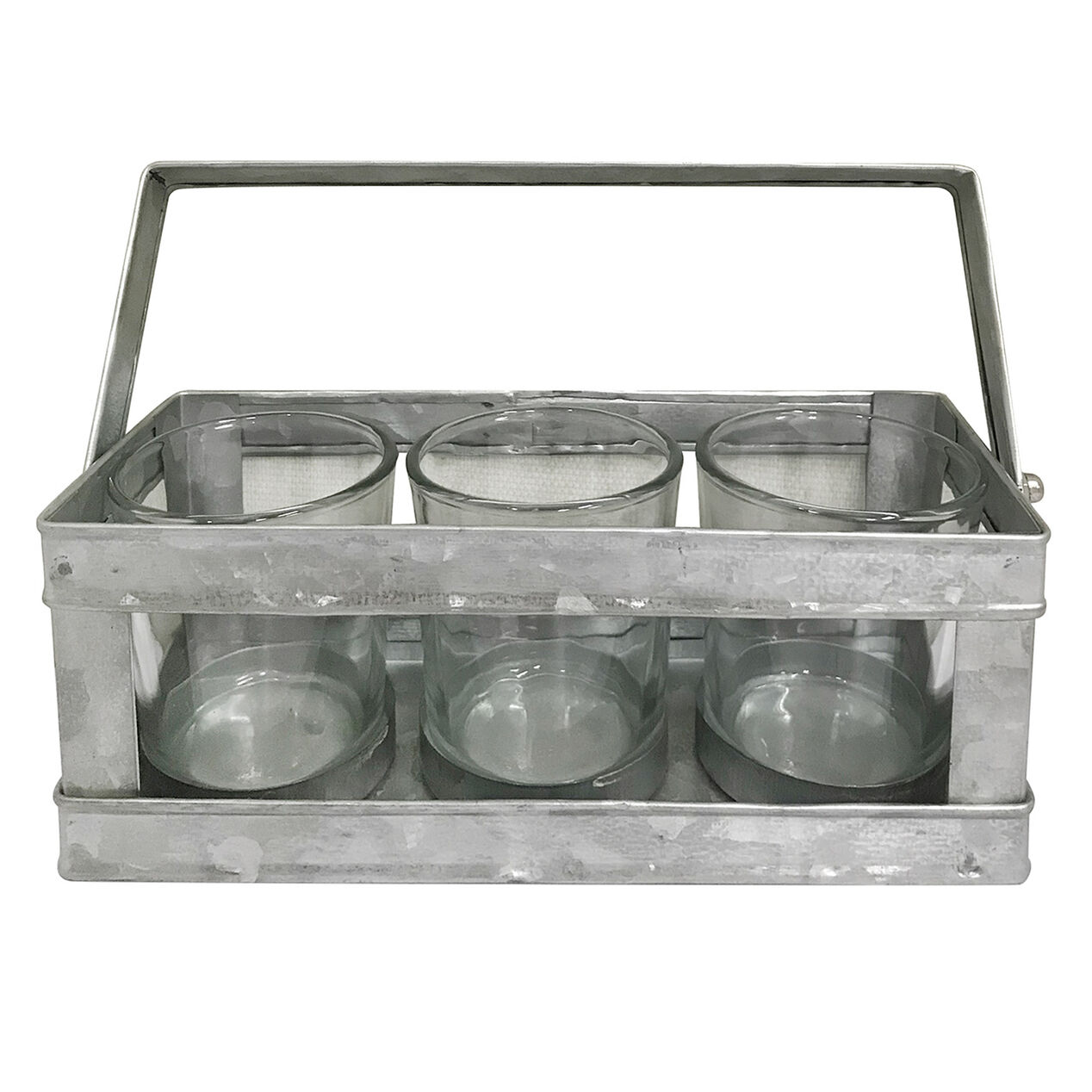 Galvanized Metal 3Tealight Candle Holder At Home