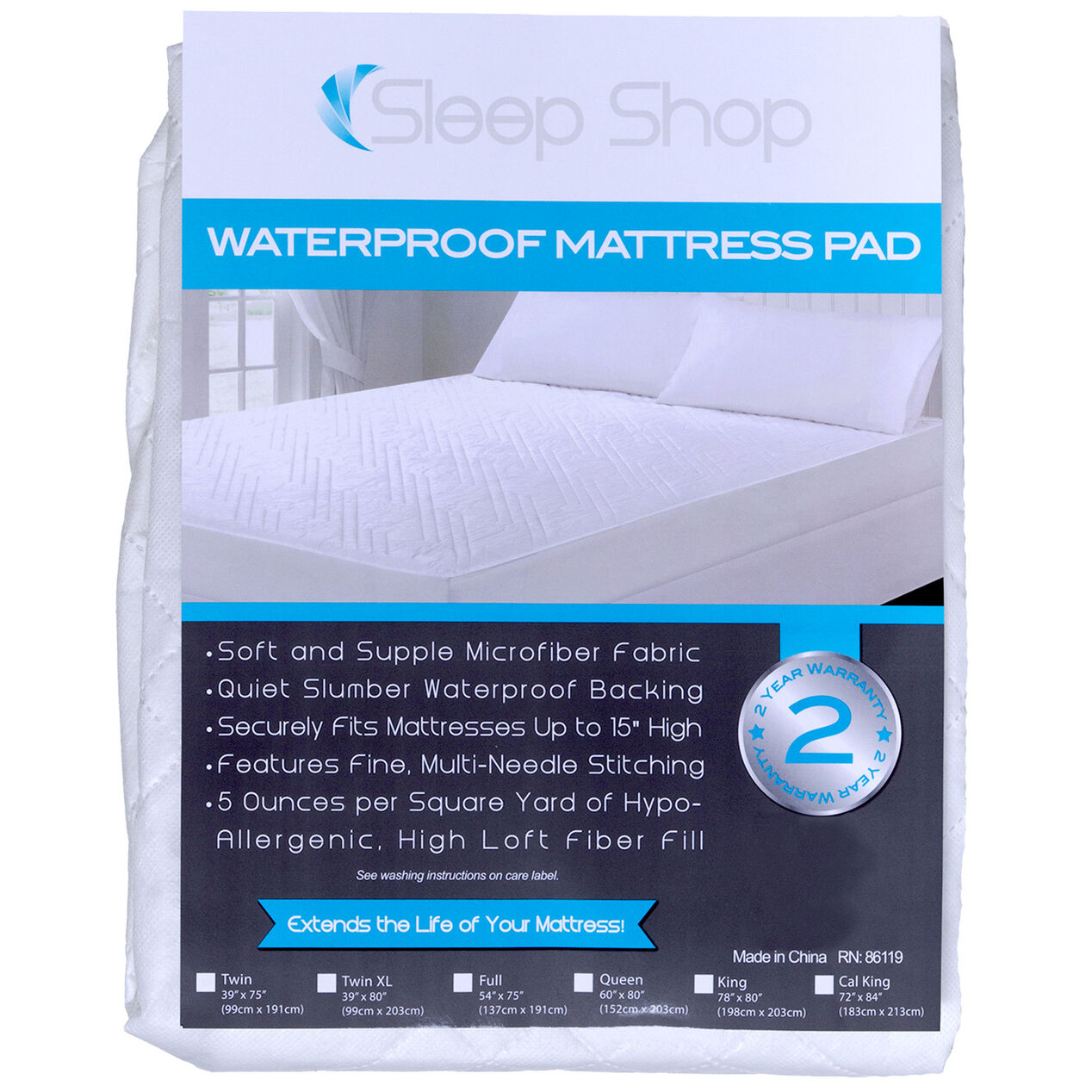 Sleep Shop Classic Mattress Pad Twin At Home