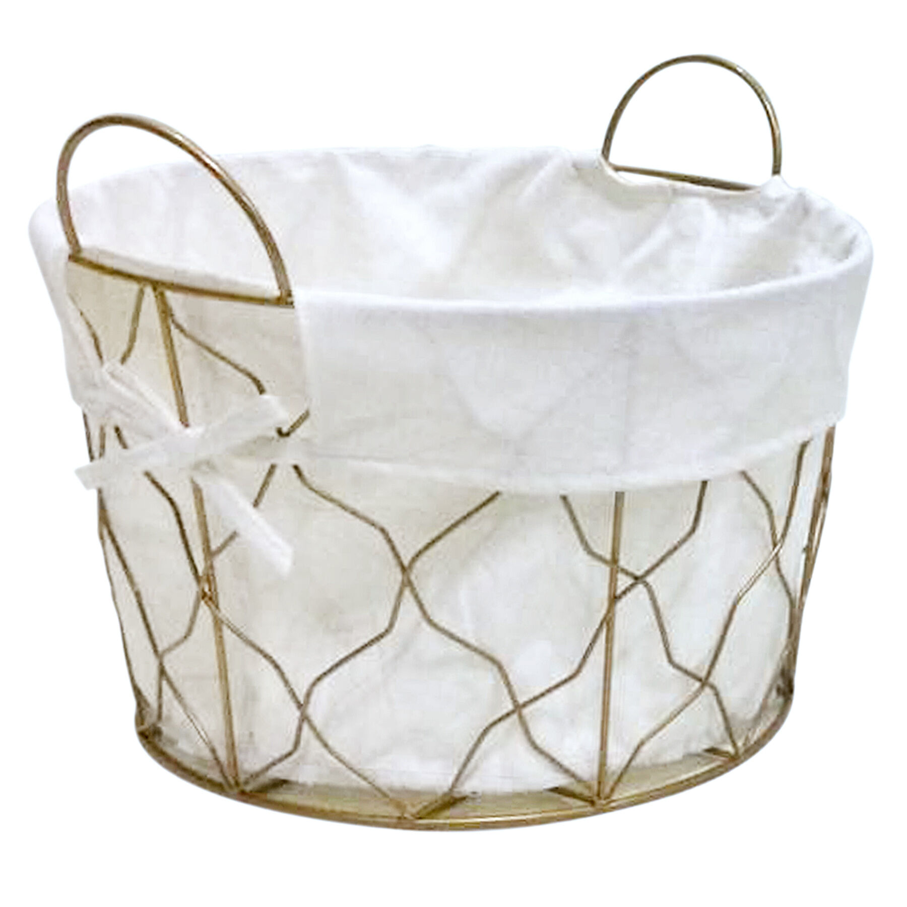 gold wire flower girl basket