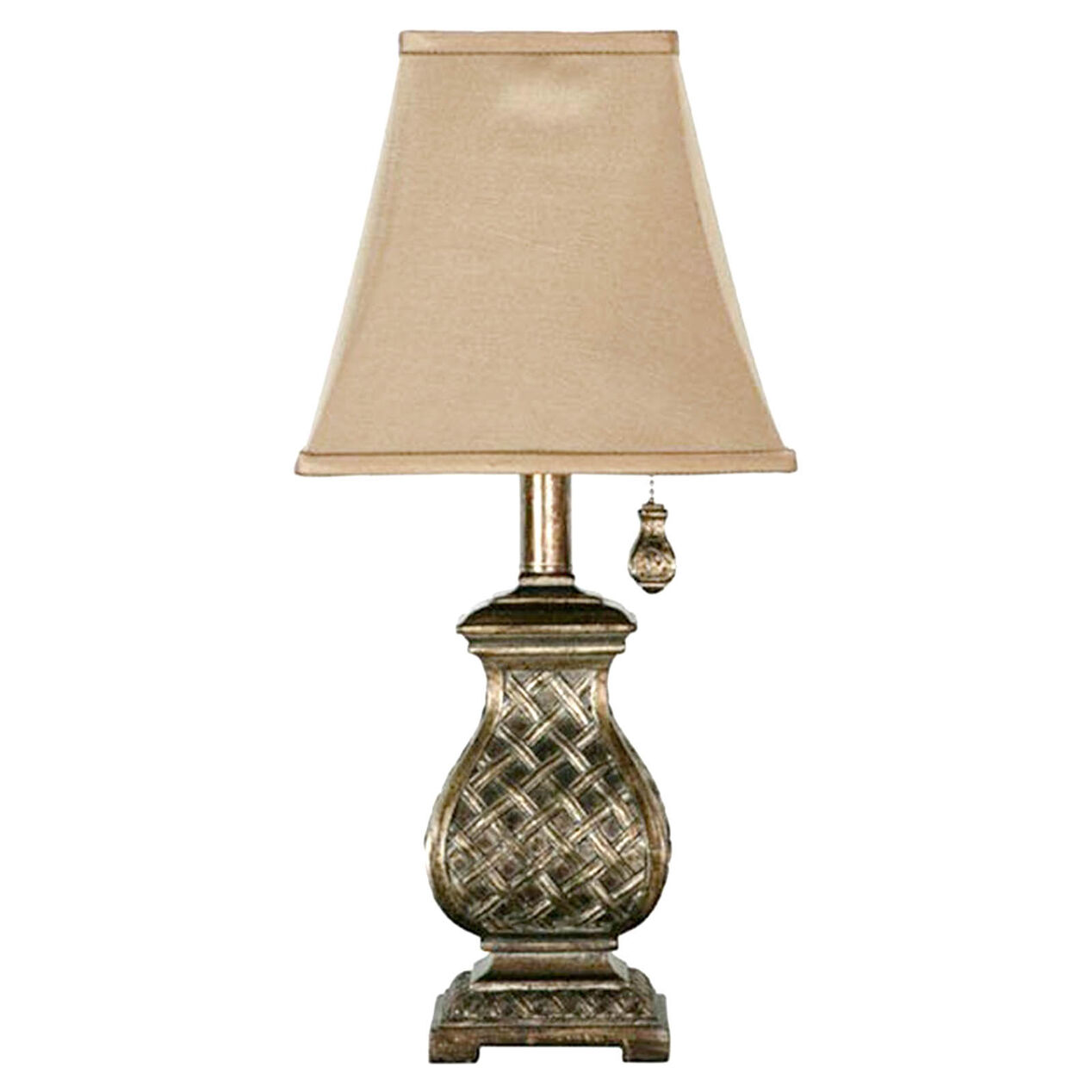 Woven Accent Lamp with Pull 17 in. (shade sold separately) At Home