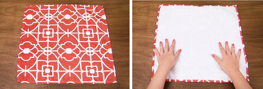 Lay napkin flat on the table