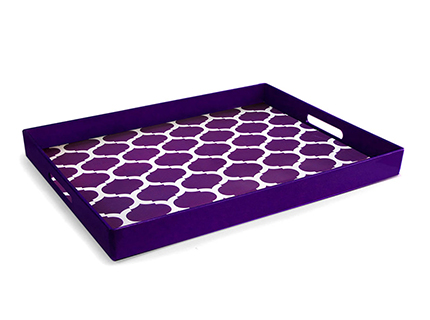 Purple Patterned Serving Tray