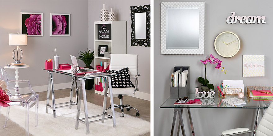 Pink Office room
