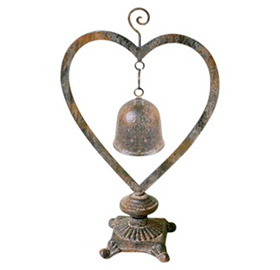 Heart Bell Figurine