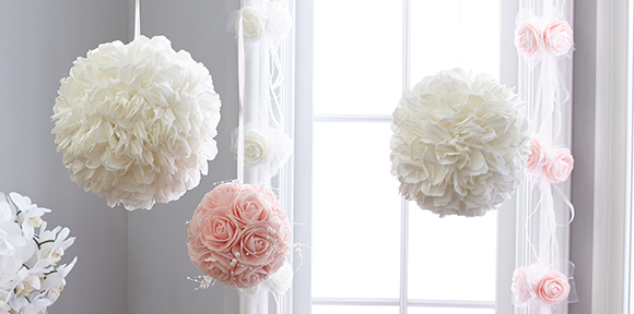 Hanging Floral Poms
