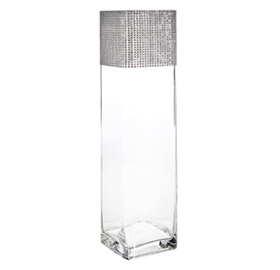 19.5" Square Gem Vase