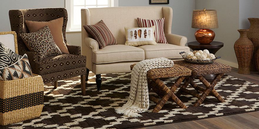Tribal textured living room