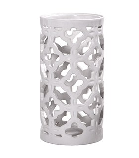 White Ceramic Cut Out Lantern