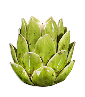 Green Artichoke Votive Holder